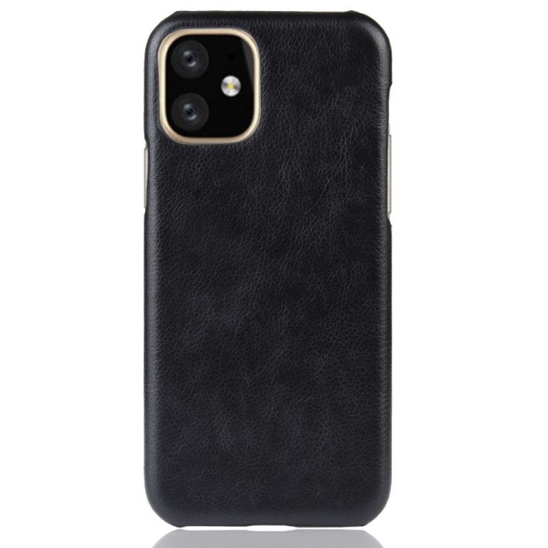 Hülle iPhone 11 Pro Schwarz Litschileder-Effekt