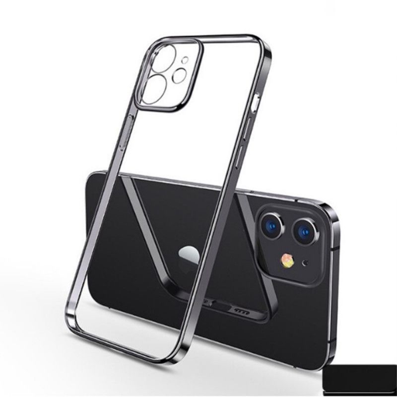 Hülle iPhone 11 Pro Schwarz Transparente Kanten Im Sulada-Metallstil