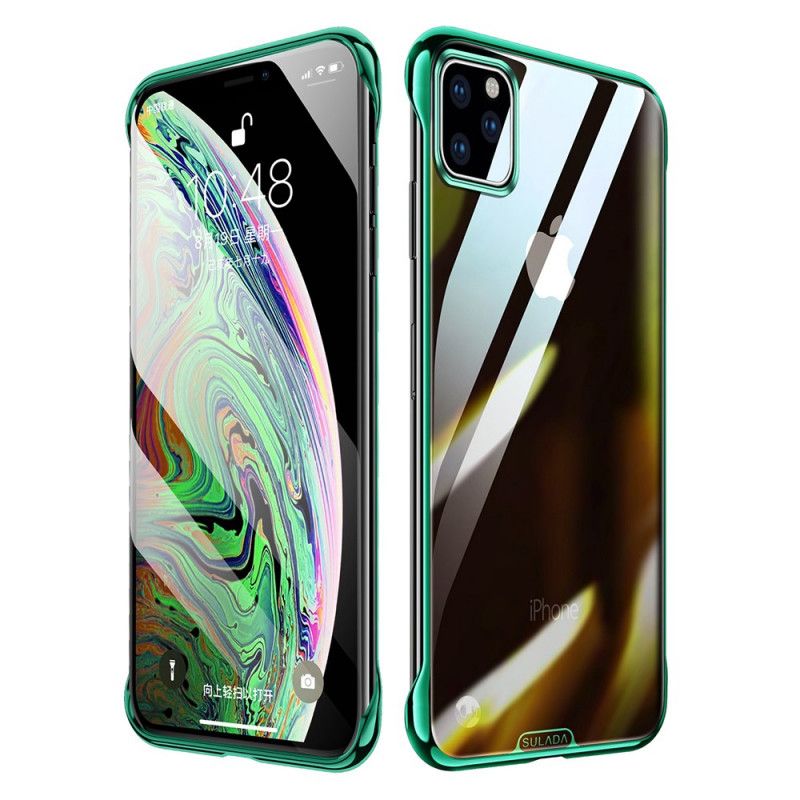 Hülle iPhone 11 Pro Schwarz Transparenter Sulada- Und Metalleffekt