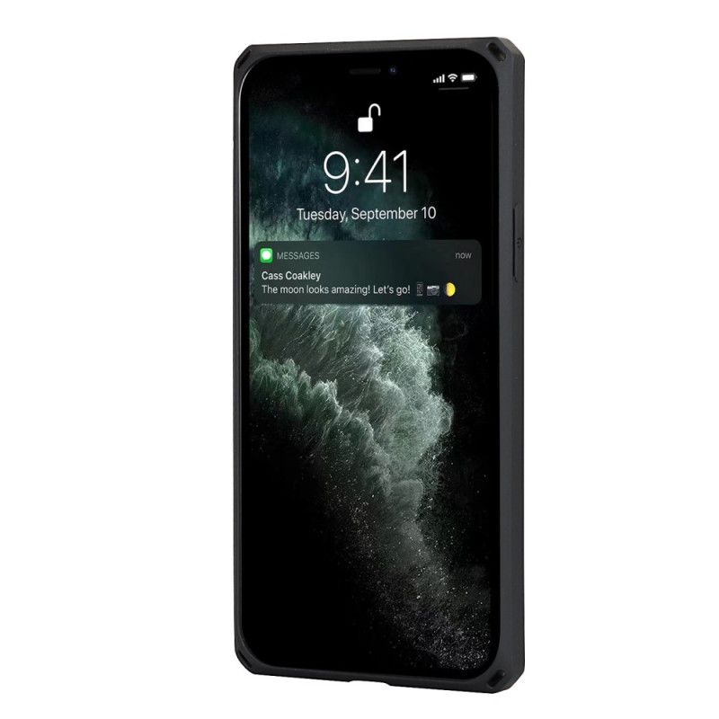 Hülle iPhone 11 Pro Schwarz Vertikaler Und Horizontaler Stützkartenhalter