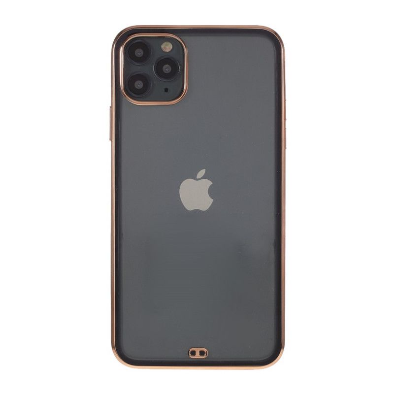 Hülle iPhone 11 Pro Schwarz Zweifarbige Konturen