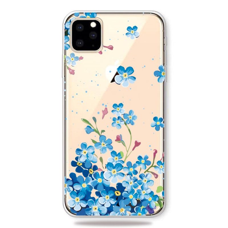 Hülle iPhone 11 Pro Strauß Blauer Blumen