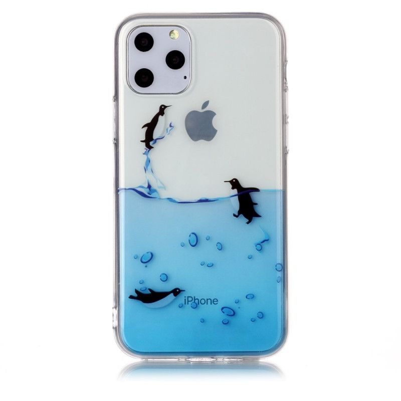 Hülle iPhone 11 Pro Transparentes Pinguinspiel