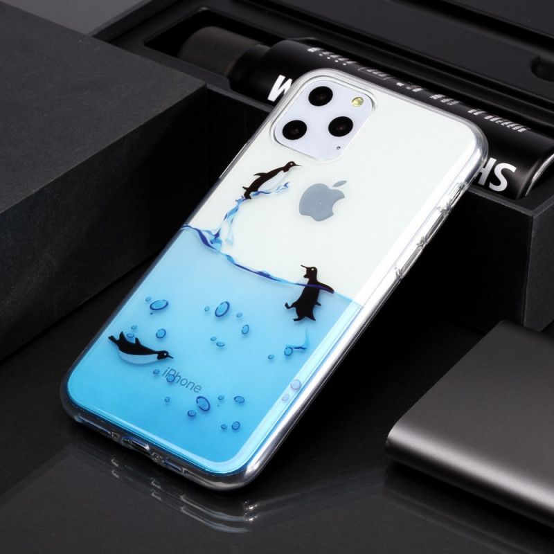 Hülle iPhone 11 Pro Transparentes Pinguinspiel