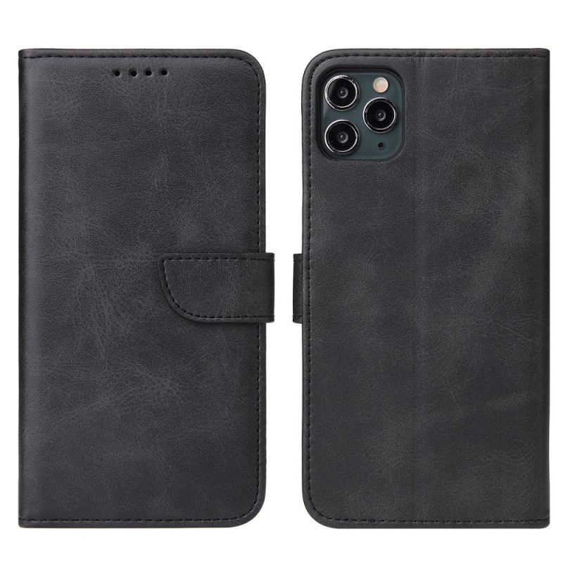 Lederhüllen Für iPhone 11 Pro Schwarz Vintage Lederstil