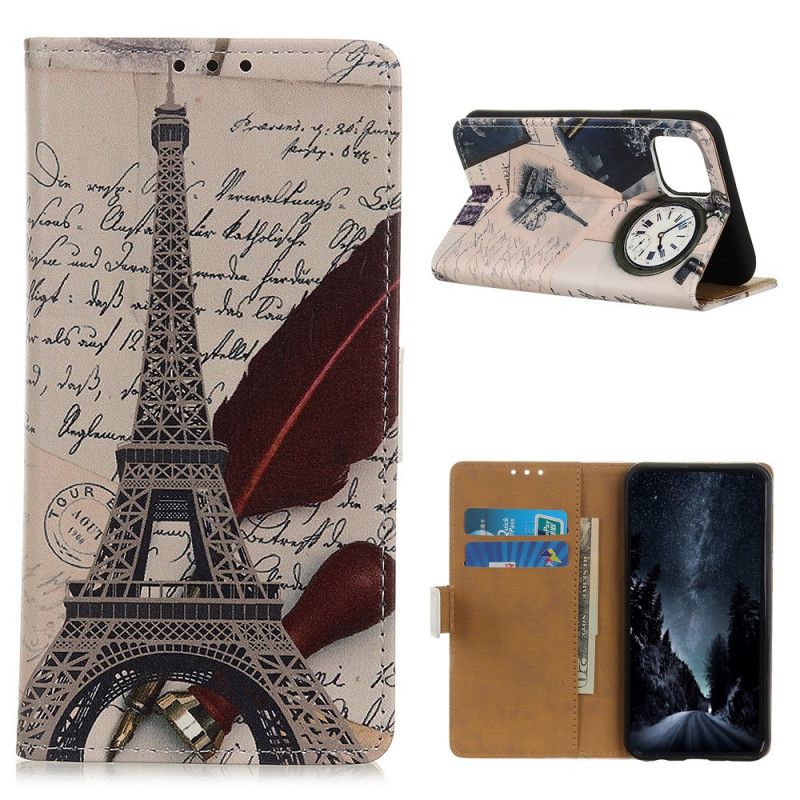 Lederhüllen iPhone 11 Pro Eiffelturm Des Dichters