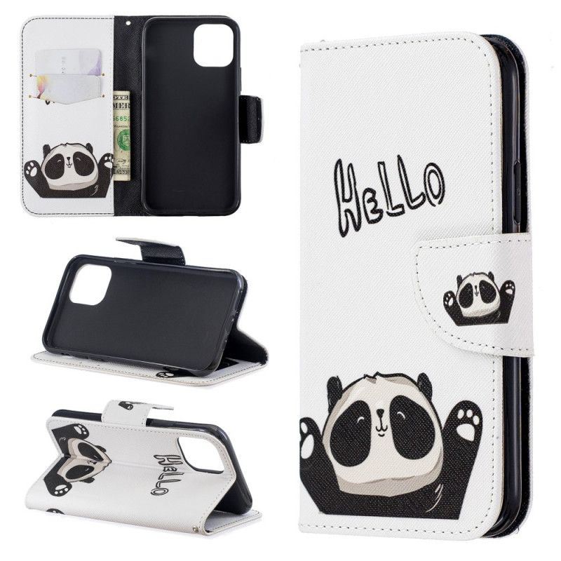 Lederhüllen iPhone 11 Pro Hallo Panda