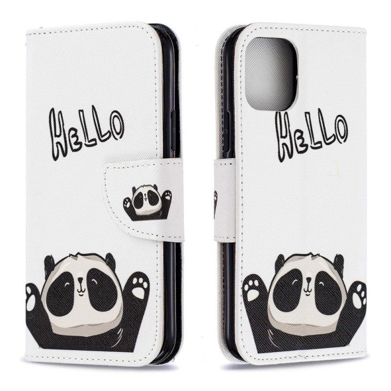 Lederhüllen iPhone 11 Pro Hallo Panda