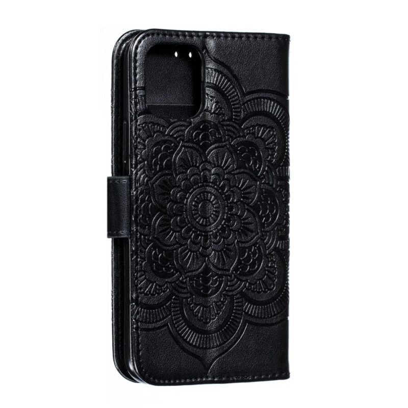 Lederhüllen iPhone 11 Pro Schwarz Gesamtes Mandala