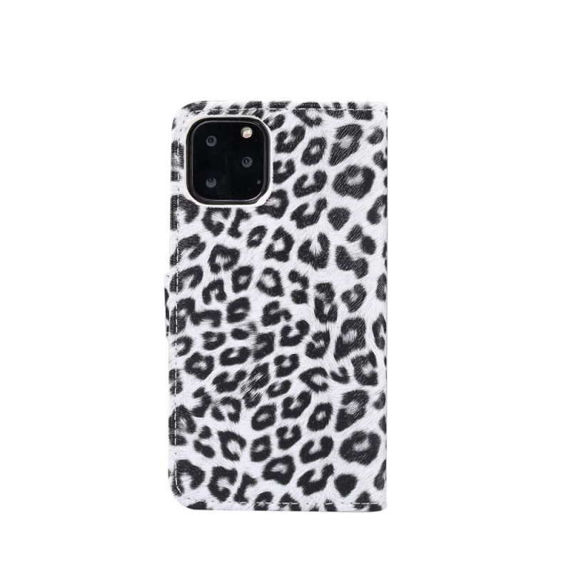 Lederhüllen iPhone 11 Pro Weiß Leopard