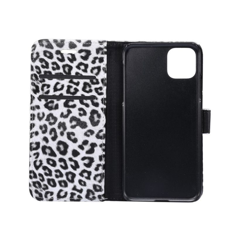 Lederhüllen iPhone 11 Pro Weiß Leopard