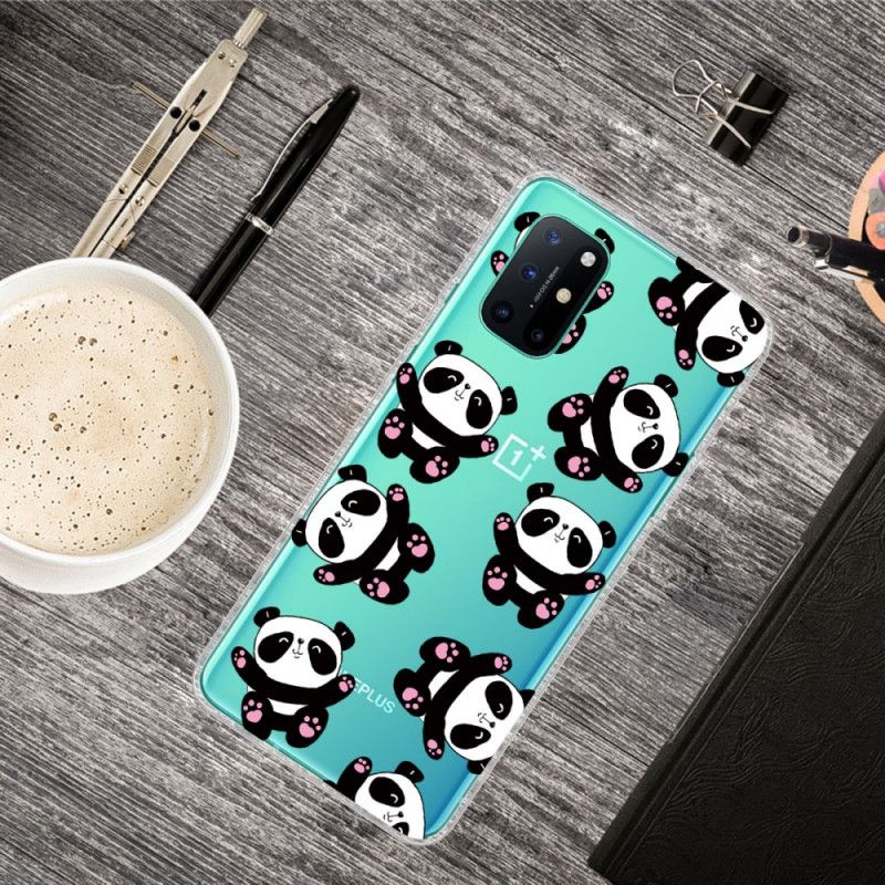 Hülle Für OnePlus 8T Transparente Pandas Haben Spaß