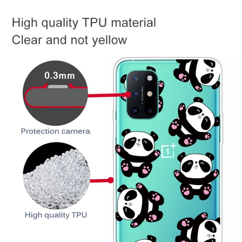 Hülle Für OnePlus 8T Transparente Pandas Haben Spaß
