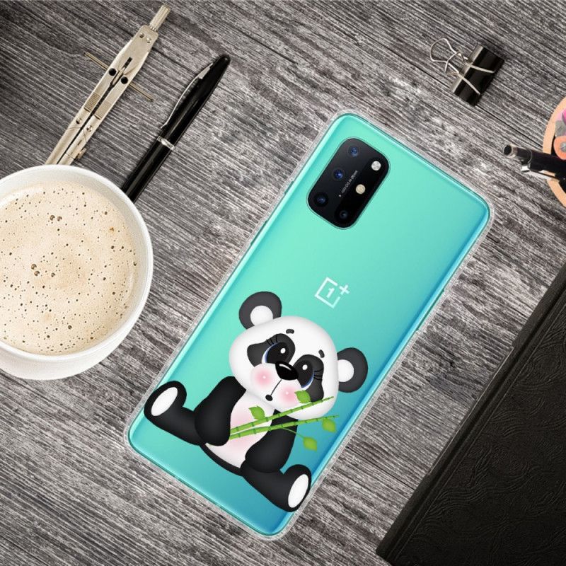 Hülle Für OnePlus 8T Transparenter Trauriger Panda