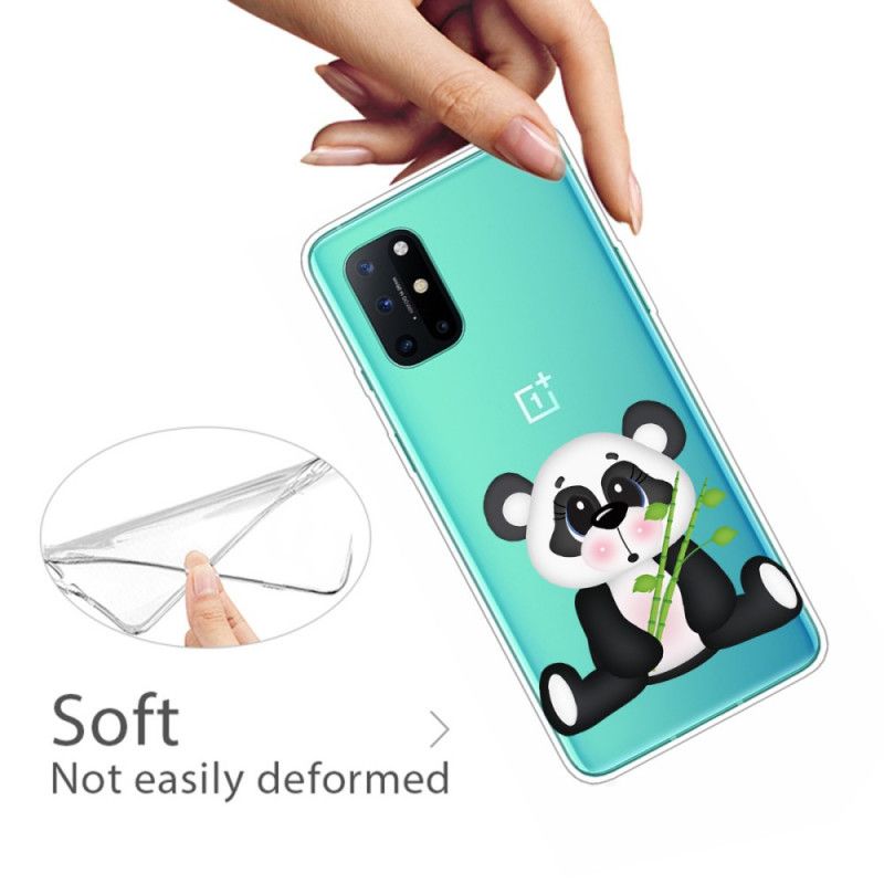 Hülle Für OnePlus 8T Transparenter Trauriger Panda