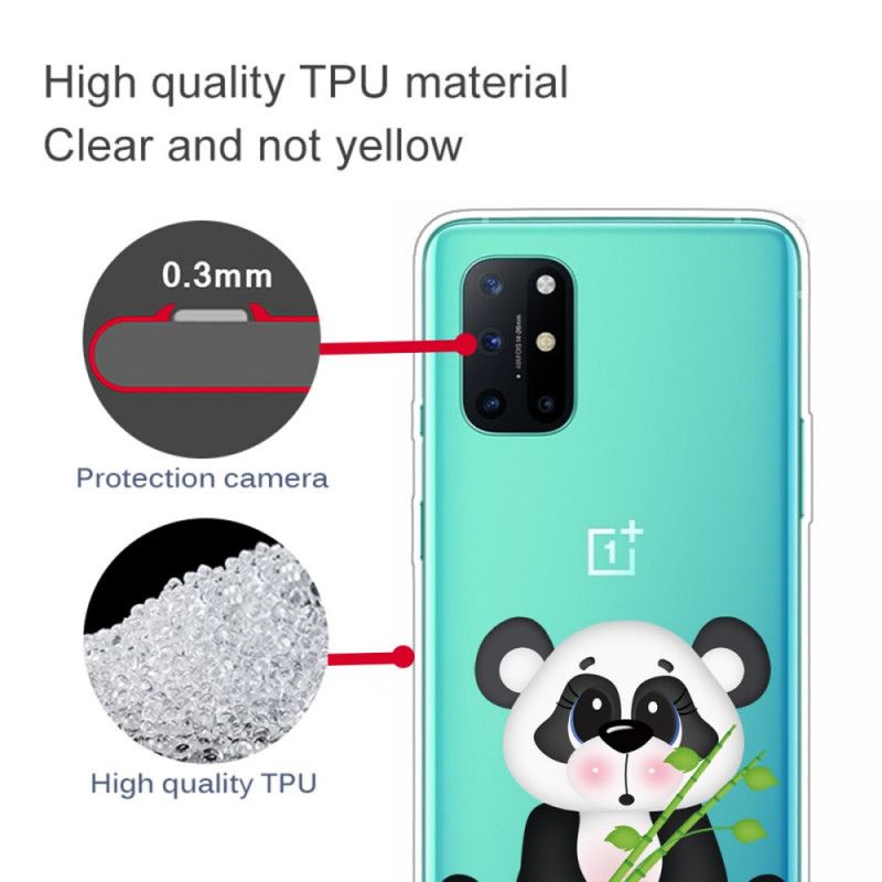 Hülle Für OnePlus 8T Transparenter Trauriger Panda