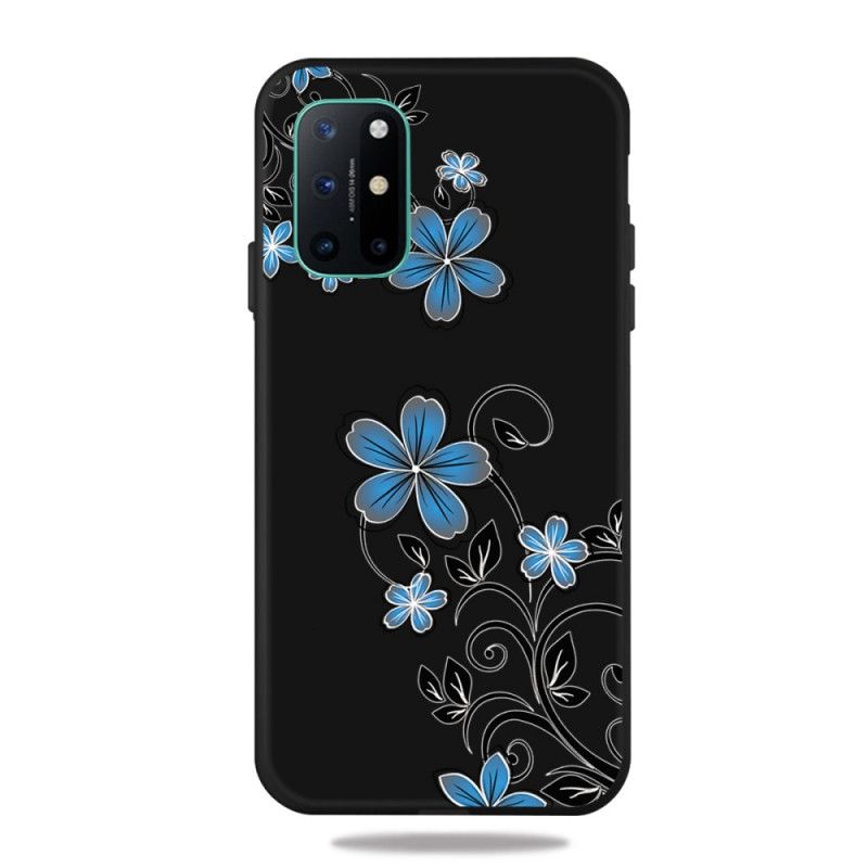 Hülle OnePlus 8T Handyhülle Blaue Blüten