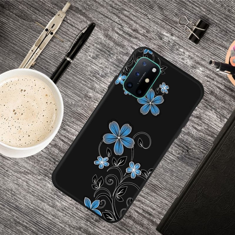Hülle OnePlus 8T Handyhülle Blaue Blüten