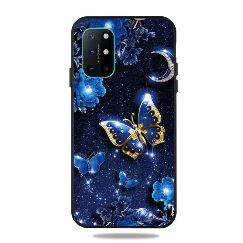 Hülle OnePlus 8T Handyhülle Goldener Schmetterling