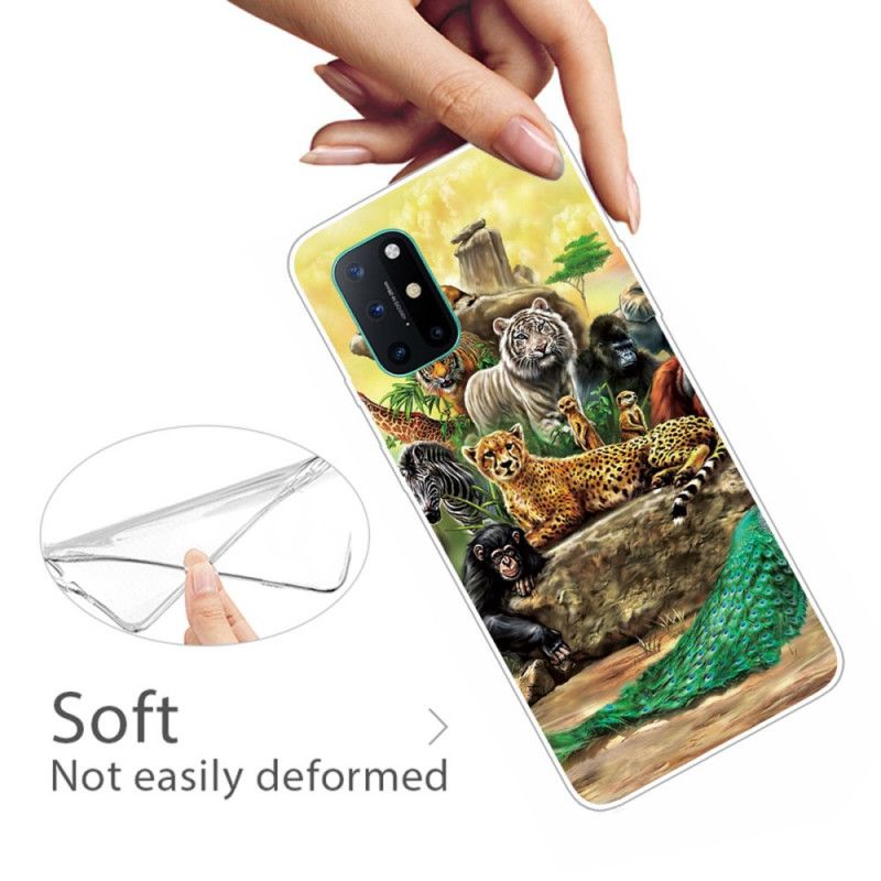 Hülle OnePlus 8T Handyhülle Safaritiere