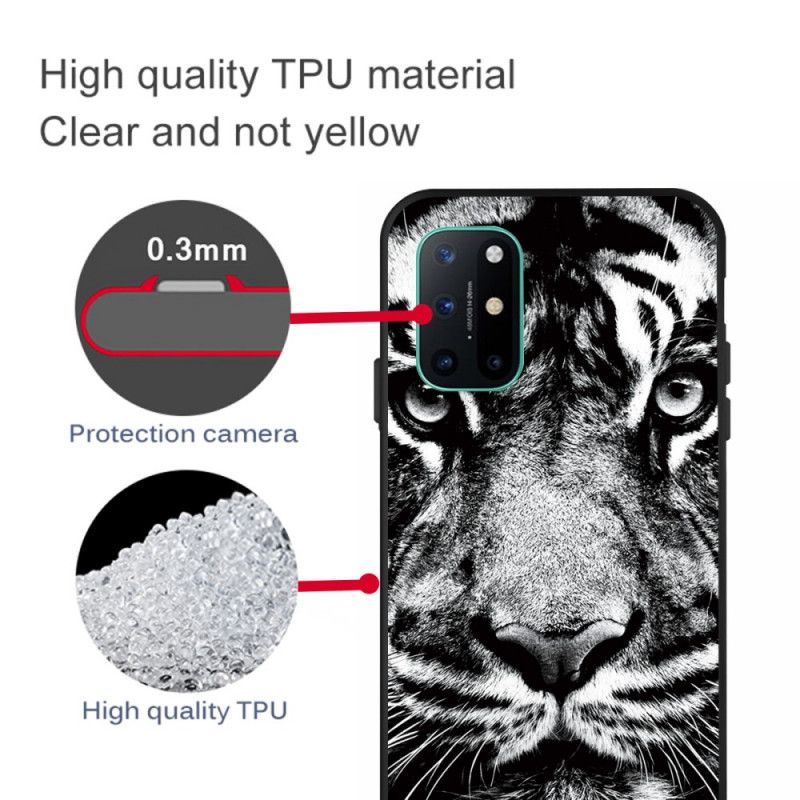 Hülle OnePlus 8T Handyhülle Schwarzweiss-Tiger