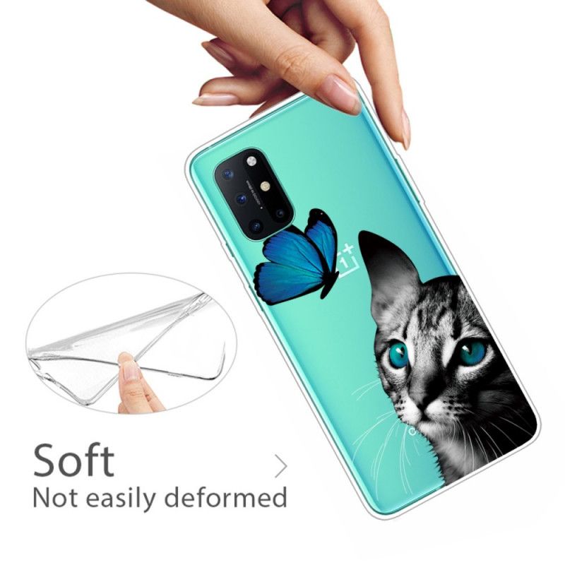 Hülle OnePlus 8T Katze Und Schmetterling