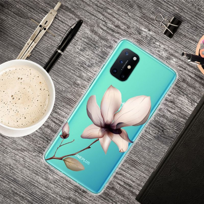 Hülle OnePlus 8T Magenta Premium Blumen