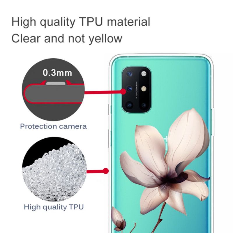 Hülle OnePlus 8T Magenta Premium Blumen