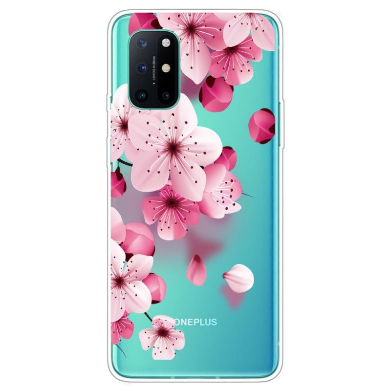 Hülle OnePlus 8T Magenta Premium Blumen