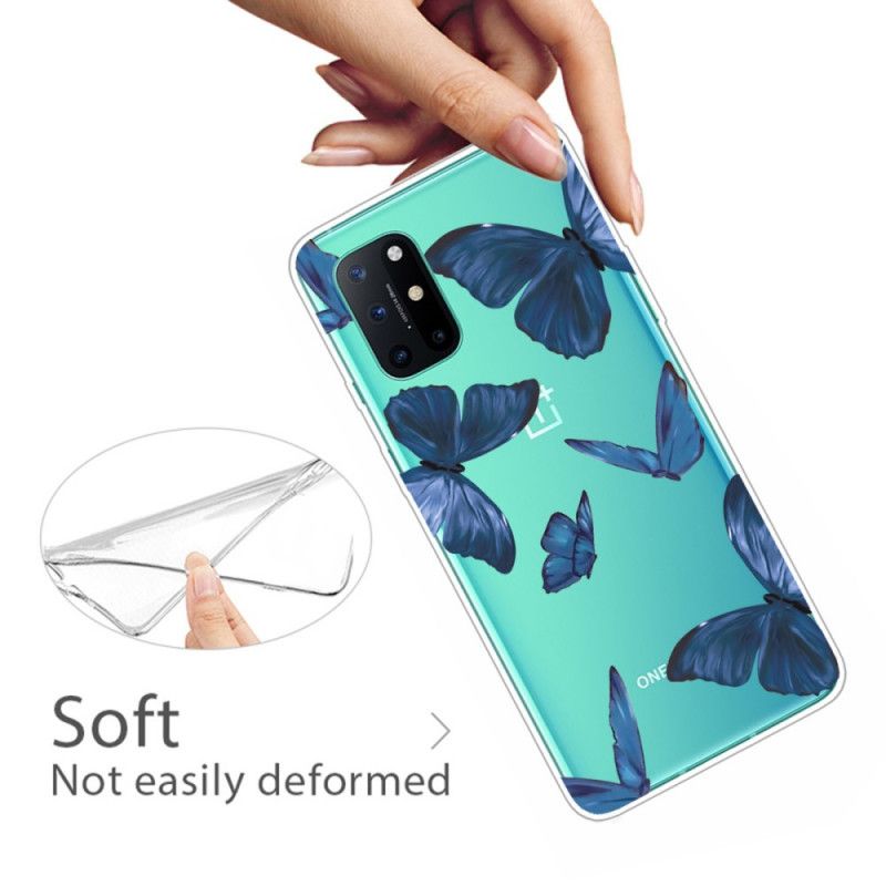 Hülle OnePlus 8T Pink Wilde Schmetterlinge