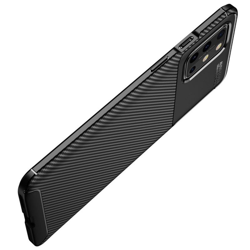 Hülle OnePlus 8T Schwarz Flexible Kohlefasertextur