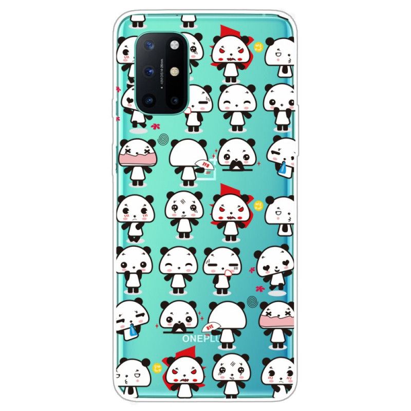 Hülle OnePlus 8T Transparente Lustige Pandas