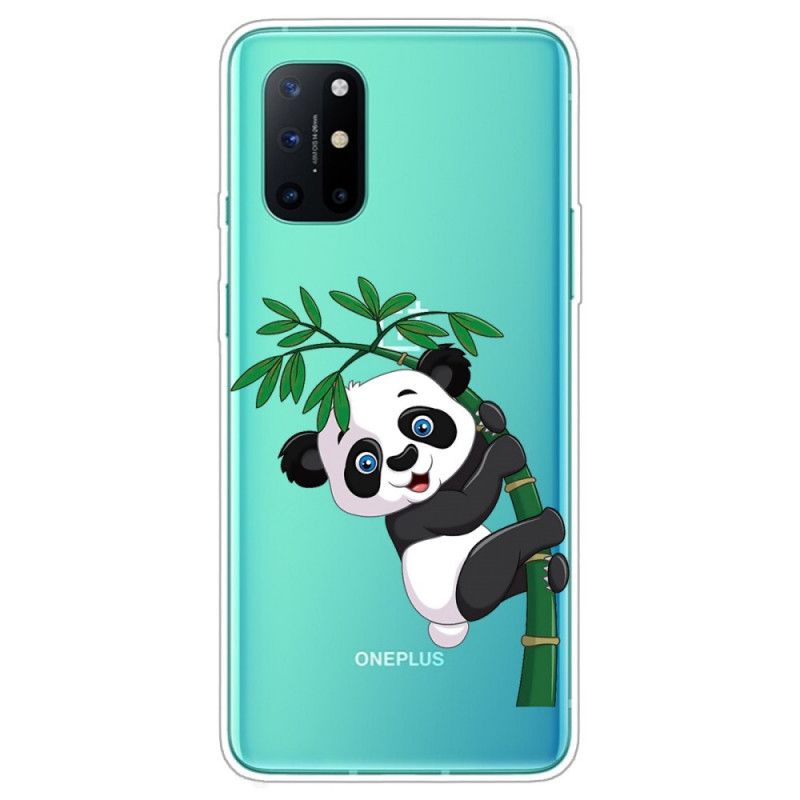 Hülle OnePlus 8T Transparenter Panda Auf Bambus