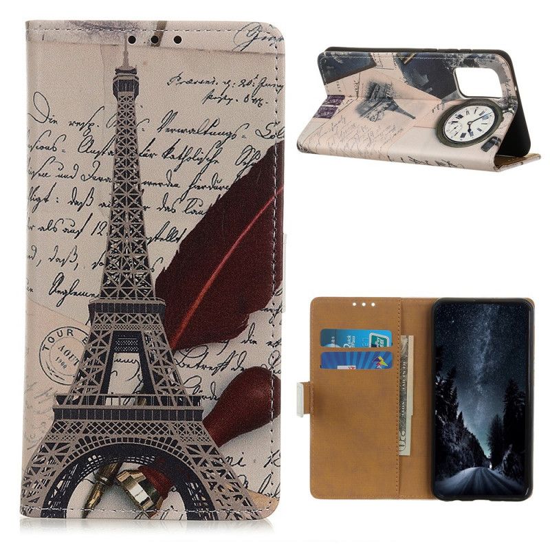 Lederhüllen OnePlus 8T Handyhülle Eiffelturm Des Dichters