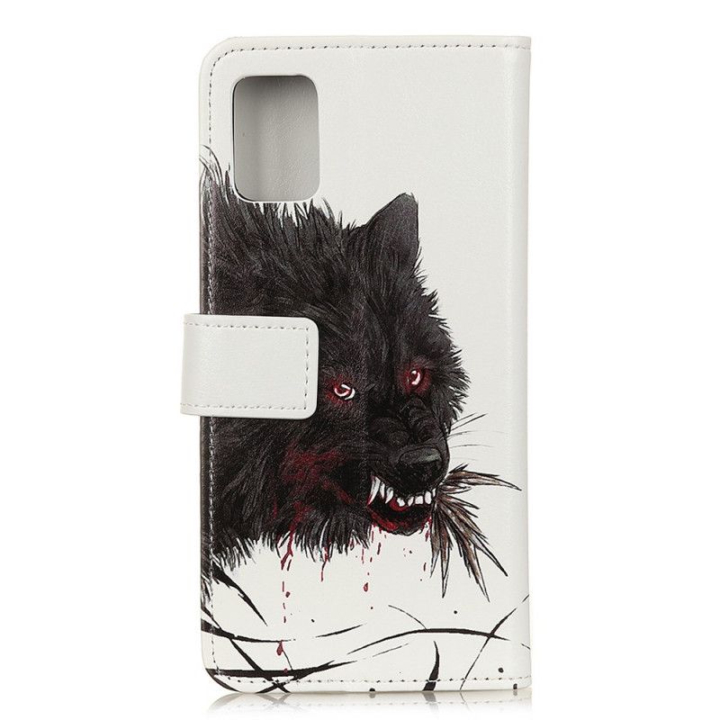 Lederhüllen OnePlus 8T Handyhülle Hungriger Wolf