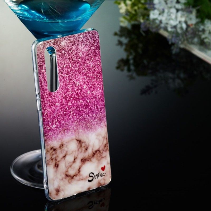 Hülle Für Huawei P30 Marmorglitter Und Lächeln