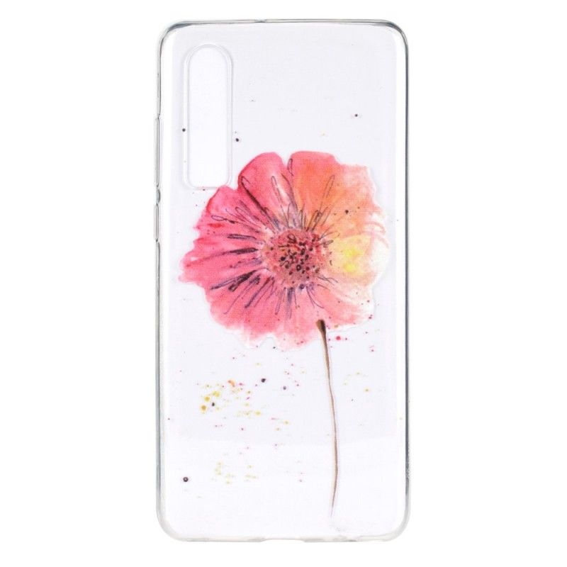 Hülle Für Huawei P30 Transparente Aquarellmohnblume