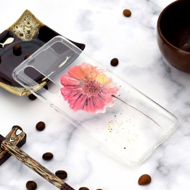 Hülle Für Huawei P30 Transparente Aquarellmohnblume