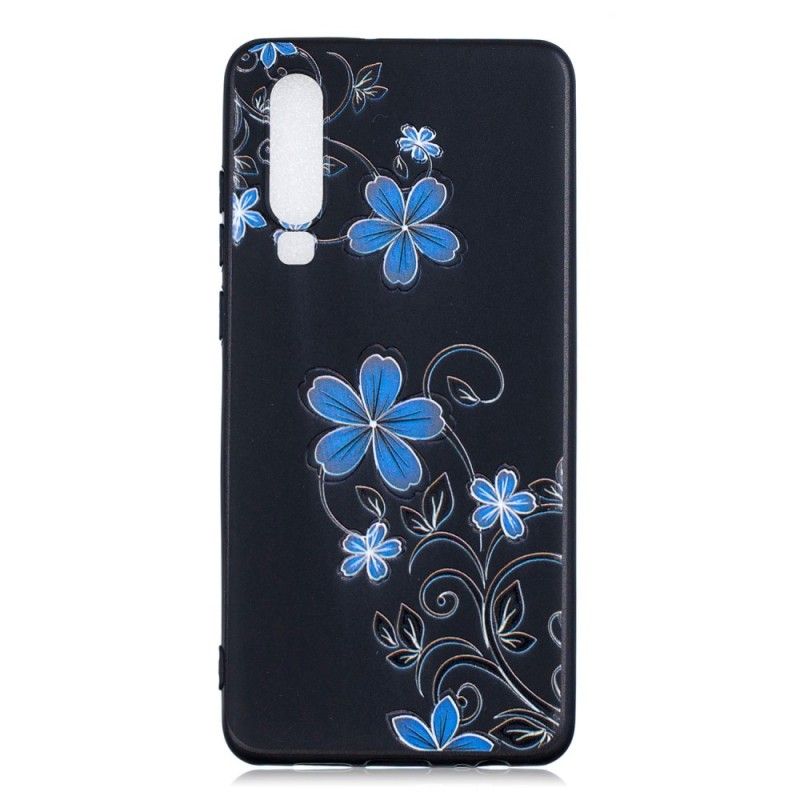 Hülle Huawei P30 Handyhülle Blaue Blüten