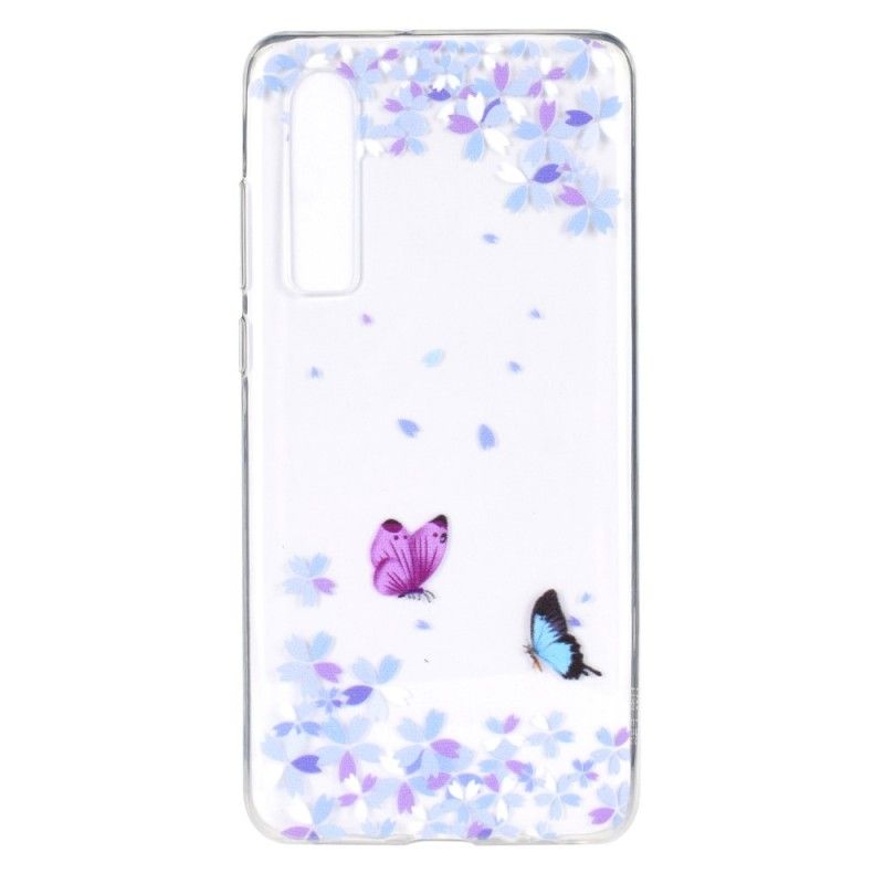 Hülle Huawei P30 Handyhülle Transparente Schmetterlinge Und Blumen