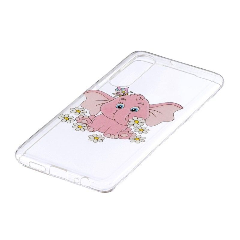 Hülle Huawei P30 Handyhülle Transparenter Rosa Elefant