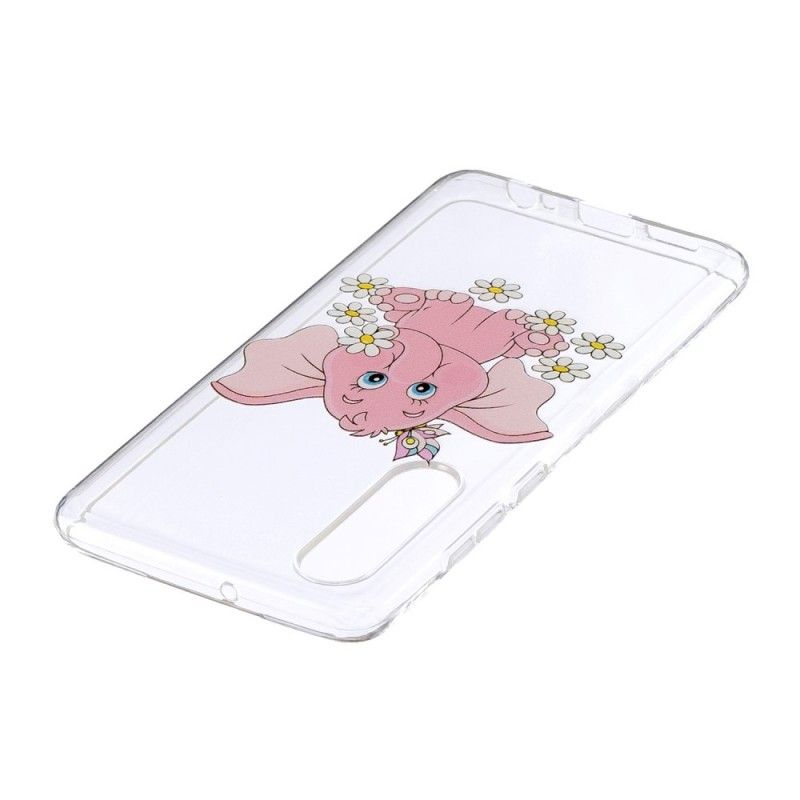 Hülle Huawei P30 Handyhülle Transparenter Rosa Elefant