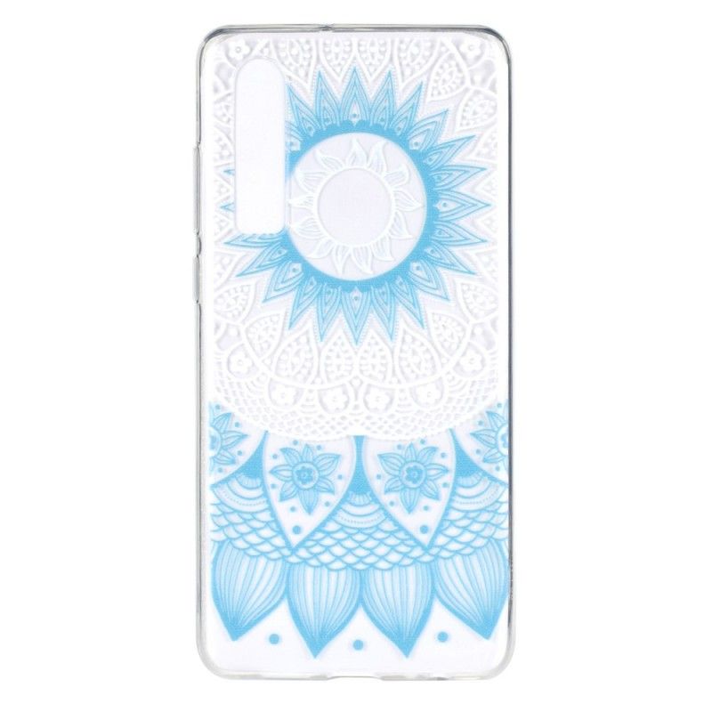 Hülle Huawei P30 Hellblau Transparentes Buntes Mandala