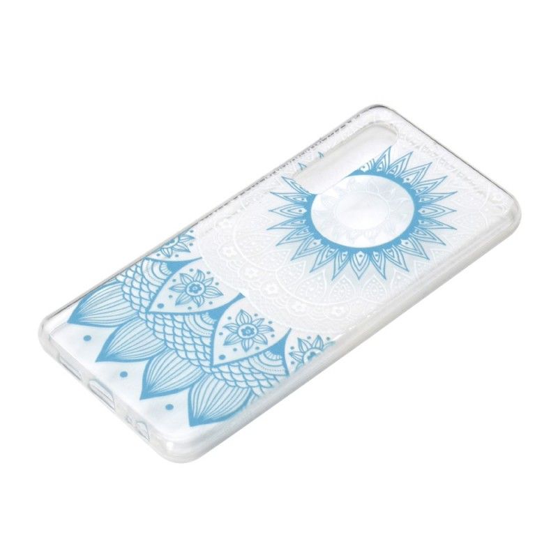 Hülle Huawei P30 Hellblau Transparentes Buntes Mandala