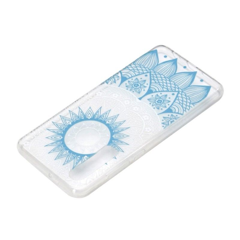 Hülle Huawei P30 Hellblau Transparentes Buntes Mandala