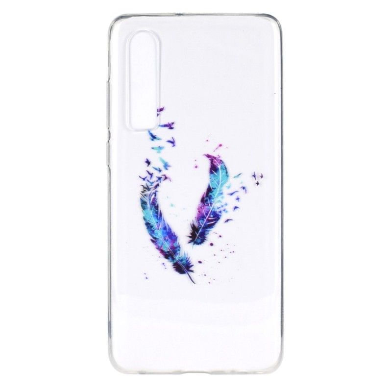 Hülle Huawei P30 Transparente Federn