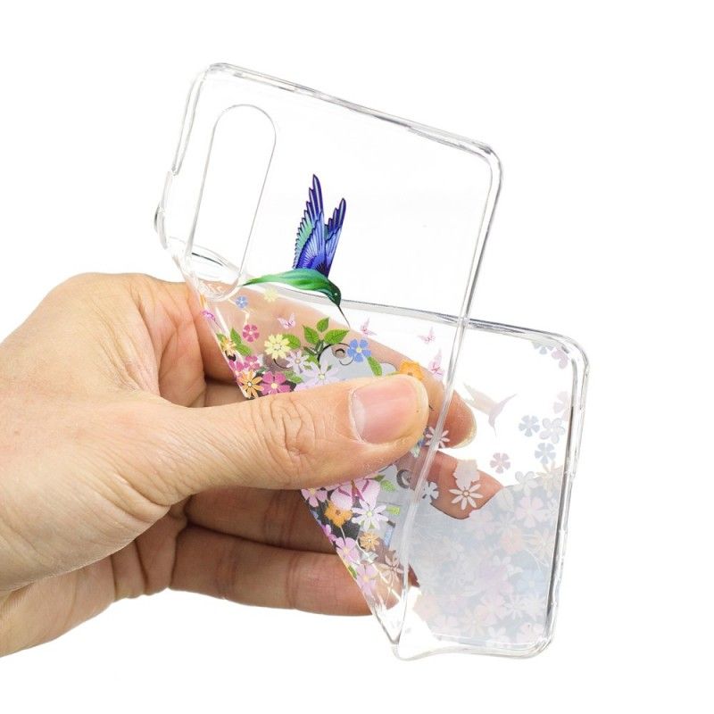 Hülle Huawei P30 Transparentes Blumenmädchen