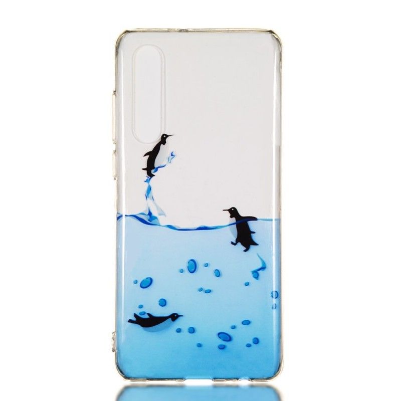 Hülle Huawei P30 Transparentes Pinguinspiel