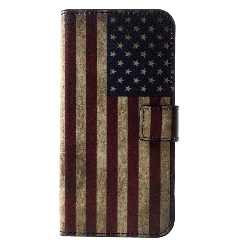 Lederhüllen Huawei P30 Handyhülle Usa Flagge