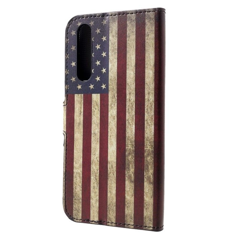 Lederhüllen Huawei P30 Handyhülle Usa Flagge